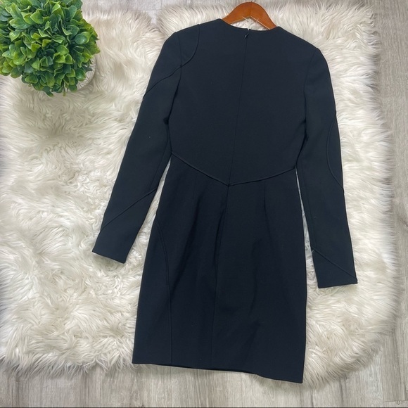 Alexander Wang Black Long Sleeves Bodycon Silk Lined Dress - Picture 10 of 15